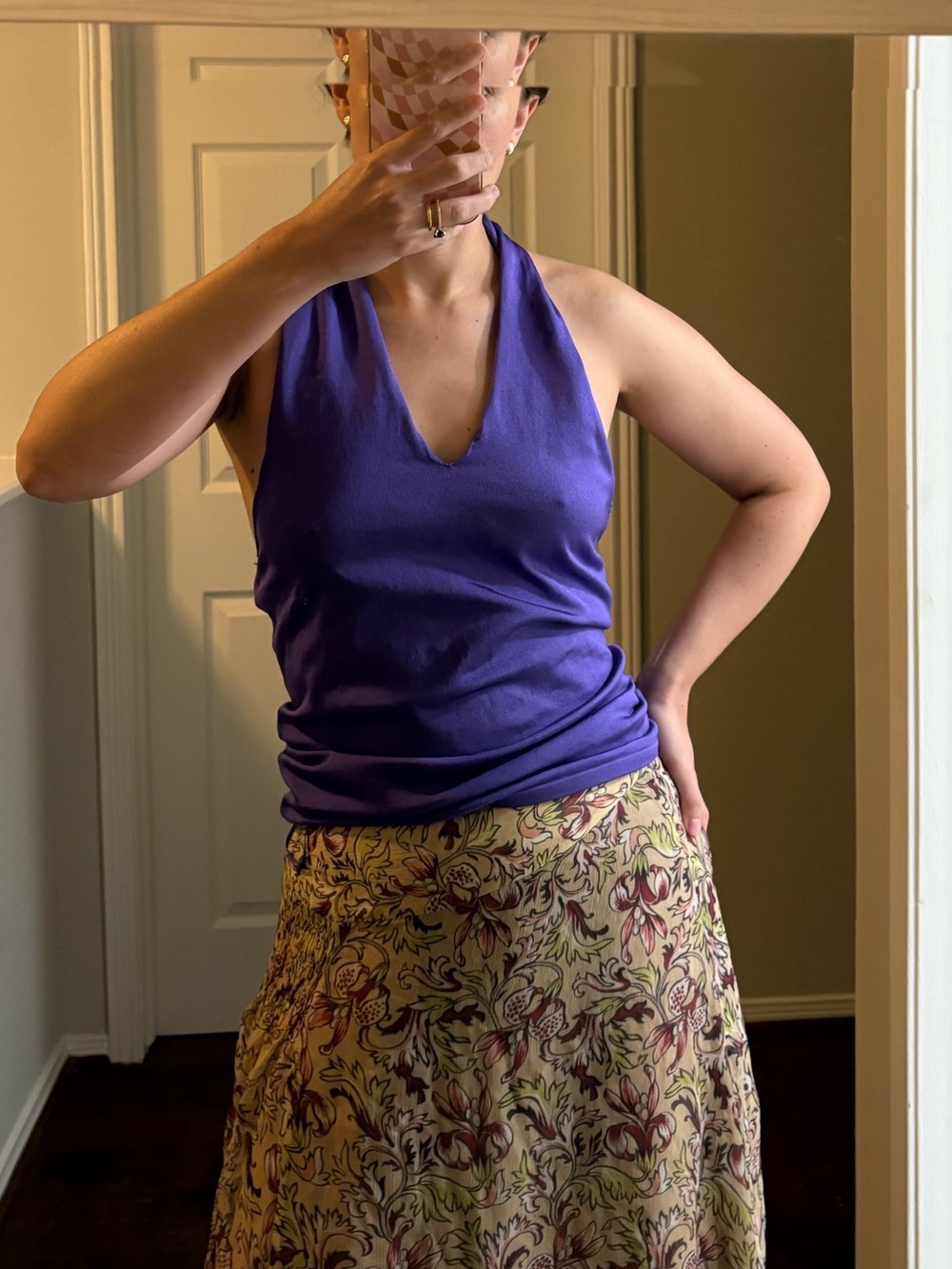 Ralph Lauren Purple Halter Neck Tank Top